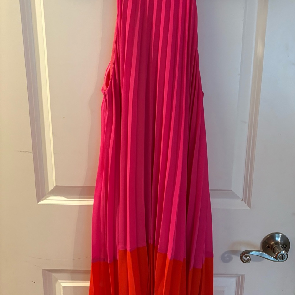 Impressions Pink and Orange Mini Dress